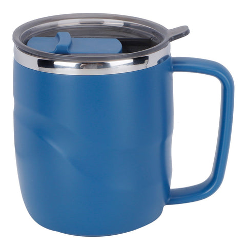 400ml Coffee Mug Stainless Steel Anti Scalding Water Cup with Lid for Home Office Wonderful Gift(Blue ) In Australia - Darrahopens