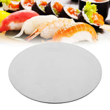 Round Sushi Plate Innovative 304 Stainless Steel Cake Dessert Dish Tray for Kitchen RestaurantL