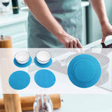 Felt Dish Protection Pad Bowl Anti Friction Pad Pot Stacking Food Plate Divider Separator Protectors(Lake Green 48PCS)