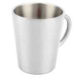 300ml Portable Mug 304 Stainless Steel Double Walled Insulated Coffee Beer Cup with HandleGlossy Silver In Australia - Darrahopens