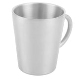 300ml Portable Mug 304 Stainless Steel Double Walled Insulated Coffee Beer Cup with HandleMatte Silver In Australia - Darrahopens