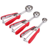 3PCS Ice Cream Scoop Cookies Scoop Set Stainless Steel Ice Cream Spoon Watermelon DiggerRed In Australia - Darrahopens