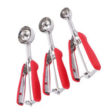 3PCS Ice Cream Scoop Cookies Scoop Set Stainless Steel Ice Cream Spoon Watermelon DiggerRed In Australia - Darrahopens