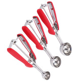 3PCS Ice Cream Scoop Cookies Scoop Set Stainless Steel Ice Cream Spoon Watermelon DiggerRed In Australia - Darrahopens