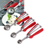 3PCS Ice Cream Scoop Cookies Scoop Set Stainless Steel Ice Cream Spoon Watermelon DiggerRed In Australia - Darrahopens