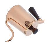 700ml Coffee Kettle 304 Stainless Steel Gooseneck Spout Coffee Drip Pot with Wooden HandleLong Spout‑Rose Gold In Australia - Darrahopens