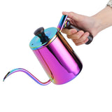 700ml Coffee Kettle 304 Stainless Steel Gooseneck Spout Coffee Drip Pot with Wooden HandleLong Spout‑ Colorful In Australia - Darrahopens