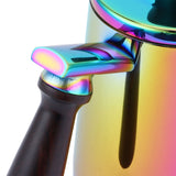700ml Coffee Kettle 304 Stainless Steel Gooseneck Spout Coffee Drip Pot with Wooden HandleLong Spout‑ Colorful