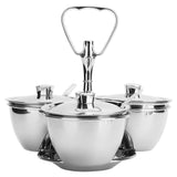 Spice Rack Kitchen Stainless Steel Seasoning Pots Condiment Set Rotating Spice Rack OrganizerJ13390(3) 3Pcs Rotating Seasoning Pot Set