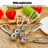 Ice Cream Spoon Multi Function 304 Stainless Steel Fruit Melon Meat Scoop Kitchen Utensils(J10189B 44 )