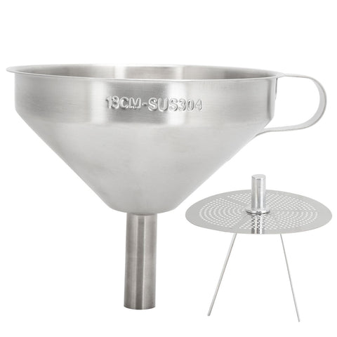 304 Stainless Steel Kitchen Funnel with Filter for Transferring of Liquid Dry Ingredients13cm Mouth Diameter In Australia - Darrahopens