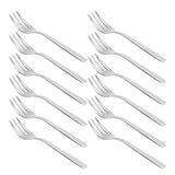 12Pcs Stainless Steel Forks Multifunctional Tasting Appetizer Cake Dessert Salad Fruit Fork In Australia - Darrahopens