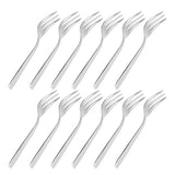 12Pcs Stainless Steel Forks Multifunctional Tasting Appetizer Cake Dessert Salad Fruit Fork In Australia - Darrahopens