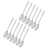 12Pcs Long Handle Dessert Spoon 316 Stainless Steel Soup Coffee Stirring Spoon Cutlery