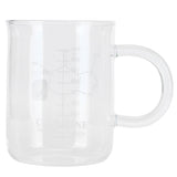 Beaker Mug Borosilicate Glass Cup with Handle and Measuring Scale for Coffee Tea In Australia - Darrahopens