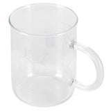 Beaker Mug Borosilicate Glass Cup with Handle and Measuring Scale for Coffee Tea