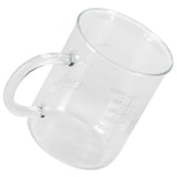 Beaker Mug Borosilicate Glass Cup with Handle and Measuring Scale for Coffee Tea