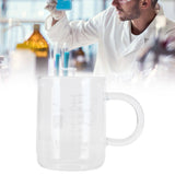 Beaker Mug Borosilicate Glass Cup with Handle and Measuring Scale for Coffee Tea