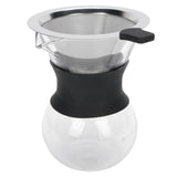 Reusable Glass Coffee Pot with Stainless Steel Filter Manual Drip Coffee Maker Set200ml In Australia - Darrahopens