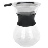 Reusable Glass Coffee Pot with Stainless Steel Filter Manual Drip Coffee Maker Set400ml In Australia - Darrahopens