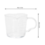 Coffee Cup with Double Spouts Scale Hand Made Borosilicate Glass Measuring Cup 70ml