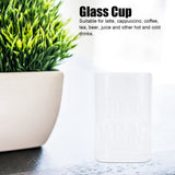 Transparent Milk Cup Innovative Coffee Mug Tea Drink Glass Drinkware for Home ShopWhite Label 240ml