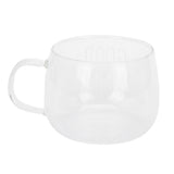 Coffee Cup Transparent Borosilicate Glass Mug with Handle for Milk Tea Cocktail BeverageWhite Label