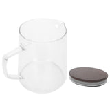 Coffee Pot with Lid HeatResistant Glass Heat Insulation Handle Kettle for Tea Milk Juice(500ml ) In Australia - Darrahopens