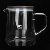 Coffee Pot with Lid HeatResistant Glass Heat Insulation Handle Kettle for Tea Milk Juice(500ml )