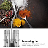 Condiment Container 304 Stainless Steel Seasoning Pots Set with Storage Rack Kitchen Supplies L