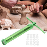 Clay Extruder Stainless Steel Rotating Squeezer Kit for Pottery Ceramic Sculpture Craft