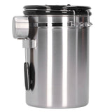 Coffee Bean Container with Exhaust Valve Tea Leaf Storage Canister for Kitchen Use(Silver Spoon 1.8L (Filled 750g Coffee Bean)) In Australia - Darrahopens