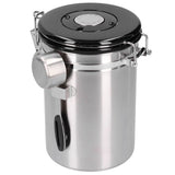 Coffee Bean Container with Exhaust Valve Tea Leaf Storage Canister for Kitchen Use(Silver Spoon 1.8L (Filled 750g Coffee Bean)) In Australia - Darrahopens