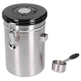 Coffee Bean Container with Exhaust Valve Tea Leaf Storage Canister for Kitchen Use(Silver Spoon 1.8L (Filled 750g Coffee Bean)) In Australia - Darrahopens