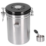 Coffee Bean Container with Exhaust Valve Tea Leaf Storage Canister for Kitchen Use(Silver Spoon 1.8L (Filled 750g Coffee Bean)) In Australia - Darrahopens