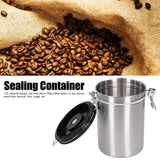 Coffee Bean Container with Exhaust Valve Tea Leaf Storage Canister for Kitchen Use(Silver Spoon 1.8L (Filled 750g Coffee Bean))