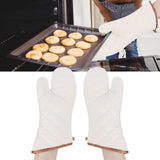 1Pair Heat Resistant Gloves Microwave Oven Mitts Cooking Tools for Home Restaurant