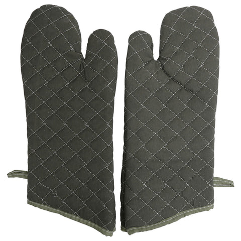 Baking Gloves Green Cotton Thick Heat Resistant Gloves for Electric Oven Kitchen Accessory In Australia - Darrahopens