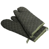 Baking Gloves Green Cotton Thick Heat Resistant Gloves for Electric Oven Kitchen Accessory In Australia - Darrahopens