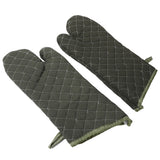 Baking Gloves Green Cotton Thick Heat Resistant Gloves for Electric Oven Kitchen Accessory