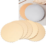 10PCS Double Sided Pattern Round Cake Boards Reusable Cake Trays for Wedding Birthday Party(12 pouces )