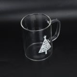 350ml Transparent Milk Cup Coffee Mug Tea Glass Drinkware with Handle for Kitchen SuppliesPine