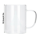 350ml Transparent Milk Cup Coffee Mug Tea Glass Drinkware with Handle for Kitchen SuppliesPine