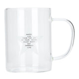 350ml Transparent Milk Cup Coffee Mug Tea Glass Drinkware with Handle for Kitchen Supplies(Five Pointed Star ) In Australia - Darrahopens