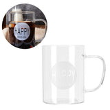 350ml Coffee Cup Transparent High Borosilicate Glass Mug with Handle for Milk Tea Beverage