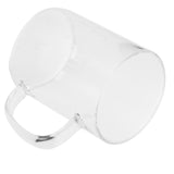 350ML Transparent Milk Coffee Mug with Handle Glass Water Cup Drinkware Kitchen UtensilWhite Letter