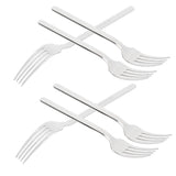 12Pcs 316 Stainless Steel Fork Dinner Fork Set Supplies for Kitchen Dining Room Daily Use