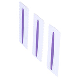 3Pcs Cake Icing Spatula Frosting Scraper Comb Edge Smoothing Decorating Tool Plastic In Australia - Darrahopens