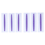 3Pcs Cake Icing Spatula Frosting Scraper Comb Edge Smoothing Decorating Tool Plastic