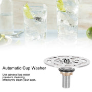 Bar Glass Rinser Faucet Head Stainless Steel Automatic Cup Washer Cleaner Accessory